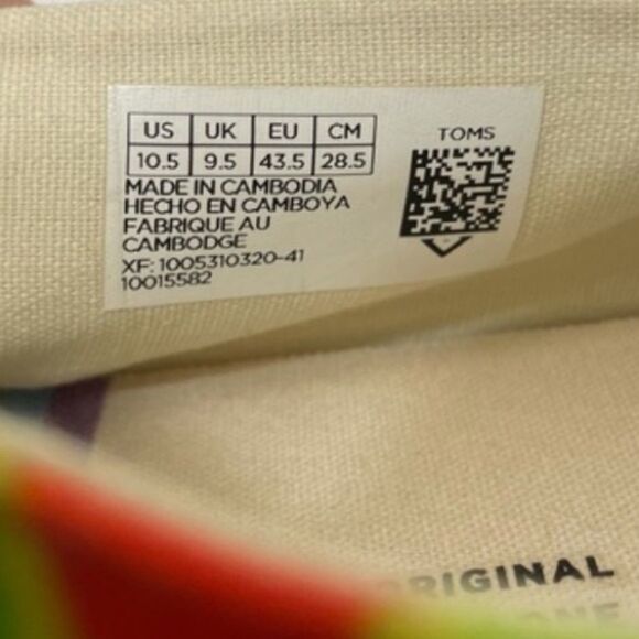 Toms Cup Sole Classics Tie Dyed Canvas Slip On Sneakers - Picture 12 of 13